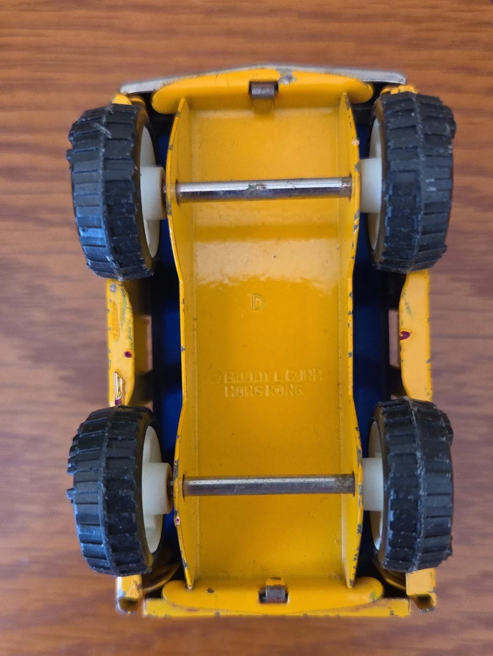 Vtg (3) Buddy L Mini Metal Vehicle Set - Yellow, Orange & Green